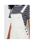 Tommy Jeans Гащеризон с презрамки Dungaree DW0DW10109 Бял Oversize - Pepit.bg