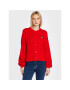 Tommy Jeans Кардиган Badge Cable DW0DW14263 Червен Oversize - Pepit.bg