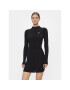 Tommy Jeans Плетена рокля Tjw Badge Zip Sweater Dress DW0DW17525 Черен Slim Fit - Pepit.bg