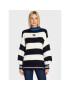 Tommy Jeans Пуловер Blockstripe DW0DW14275 Тъмносин Oversize - Pepit.bg