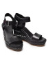 Tommy Jeans Сандали Colored Laces High Wedge EN0EN01439 Черен - Pepit.bg