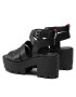 Tommy Jeans Сандали Heeled Leather Sandal EN0EN01803 Черен - Pepit.bg