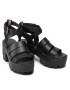 Tommy Jeans Сандали Heeled Leather Sandal EN0EN01803 Черен - Pepit.bg