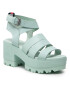 Tommy Jeans Сандали Heeled Leather Sandal EN0EN01803 Син - Pepit.bg