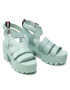 Tommy Jeans Сандали Heeled Leather Sandal EN0EN01803 Син - Pepit.bg