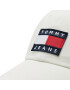 Tommy Jeans Шапка с козирка Heritage AW0AW11667 Бял - Pepit.bg