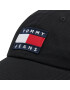 Tommy Jeans Шапка с козирка Heritage Cap Print AM0AM07532 Черен - Pepit.bg