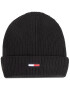 Tommy Jeans Шапка Tjm Basic Flag Rib Beanie AM0AM05191 Черен - Pepit.bg