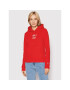 Tommy Jeans Суитшърт Essential Logo DW0DW12650 Червен Regular Fit - Pepit.bg