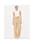 Tommy Jeans Текстилни панталони Claire DW0DW17314 Бежов Wide Leg - Pepit.bg