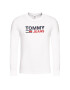 Tommy Jeans Тениска с дълъг ръкав Corp Logo Tee DM0DM09487 Бял Regular Fit - Pepit.bg