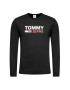 Tommy Jeans Тениска с дълъг ръкав Corp Logo Tee DM0DM09487 Черен Regular Fit - Pepit.bg