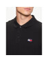 Tommy Jeans Тениска с яка и копчета Classic Badge DM0DM16224 Черен Regular Fit - Pepit.bg