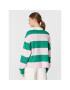 Tommy Jeans Тениска с яка и копчета Stripes Authtic DW0DW14519 Зелен Oversize - Pepit.bg