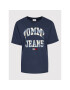 Tommy Jeans Тишърт College Argyle DW0DW12069 Тъмносин Regular Fit - Pepit.bg