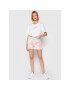 Tommy Jeans Тишърт Crop Multi Linear DW0DW10437 Бял Regular Fit - Pepit.bg