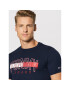 Tommy Jeans Тишърт Flag DM0DM09717 Тъмносин Regular Fit - Pepit.bg