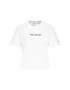 Tommy Jeans Тишърт Linear Logo DW0DW10057 Бял Cropped Fit - Pepit.bg