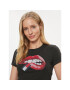 Tommy Jeans Тишърт Lips DW0DW17373 Черен Slim Fit - Pepit.bg