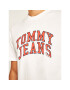 Tommy Jeans Тишърт Novel Varsity Logo DM0DM07859 Бял Regular Fit - Pepit.bg