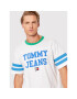 Tommy Jeans Тишърт Ringer DM0DM14942 Бял Regular Fit - Pepit.bg