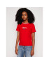 Tommy Jeans Тишърт Timeless Script DW0DW09819 Червен Regular Fit - Pepit.bg