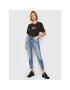 Tommy Jeans Тишърт Tjw Metallic Flag DW0DW10407 Черен Cropped Fit - Pepit.bg