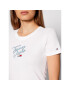 Tommy Jeans Тишърт Tjw Script DW0DW09558 Бял Skinny Fit - Pepit.bg