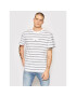 Tommy Jeans Тишърт Tonal Logo Stripe DM0DM11435 Бял Regular Fit - Pepit.bg