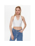 Tommy Jeans топ DW0DW15303 Бял Slim Fit - Pepit.bg