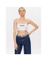 Tommy Jeans топ DW0DW15458 Бял Cropped Fit - Pepit.bg