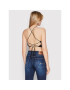 Tommy Jeans топ Open Back DW0DW12550 Черен Slim Fit - Pepit.bg