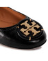 Tory Burch Балеринки Minnie Ballet With Multi Logo 74062 Черен - Pepit.bg