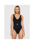 Tory Burch Бански костюм Miller Plunge One-Piece 73220 Черен - Pepit.bg