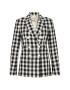 Tory Burch Сако Linen Gingham Blazer 79846 Цветен Regular Fit - Pepit.bg