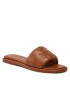 Tory Burch Чехли Double T Sport Slide 79985 Кафяв - Pepit.bg