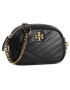 Tory Burch Дамска чанта Kira Chevron Camera Bag 60227 Черен - Pepit.bg