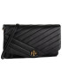 Tory Burch Дамска чанта Kira Chevron Clutch 56824 Черен - Pepit.bg