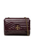 Tory Burch Дамска чанта Kira Chevron Glazed Mini Bag 84008 Бордо - Pepit.bg