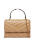 Tory Burch Дамска чанта Kira Chevron Mini Top Handle Chain Wallet 152356 Бежов - Pepit.bg