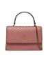 Tory Burch Дамска чанта Kira Moto Quilt Mini Top Handle Chain Wallet 155893 Розов - Pepit.bg