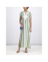 Tory Burch Лятна рокля Striped Caftan 57114 Зелен Regular Fit - Pepit.bg