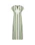 Tory Burch Лятна рокля Striped Caftan 57114 Зелен Regular Fit - Pepit.bg