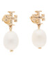 Tory Burch Обици Kira Pearl Drop Earring 65156 Бял - Pepit.bg