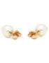 Tory Burch Обици Crystal Pearl Stud Earring 11165514 Бял - Pepit.bg