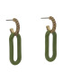 Tory Burch Обици Roxanne Link Erring Rolled 141789 Зелен - Pepit.bg