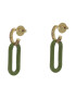 Tory Burch Обици Roxanne Link Erring Rolled 141789 Зелен - Pepit.bg