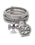 Tory Burch Пръстен Miller Pave Charm Ring 76348 Сребрист - Pepit.bg