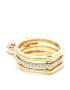 Tory Burch Пръстен Miller Pave Charm Ring 76348 Златист - Pepit.bg