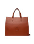 Trussardi Дамска чанта Mia Tote Md Pubble+Logo Patch 75B01176 Кафяв - Pepit.bg